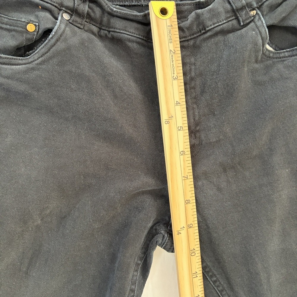 Triumph Tragedy Men's Slim Fit Tapered Jeans Black Dark Wash Cotton Denim 34x30 - Picture 5 of 8